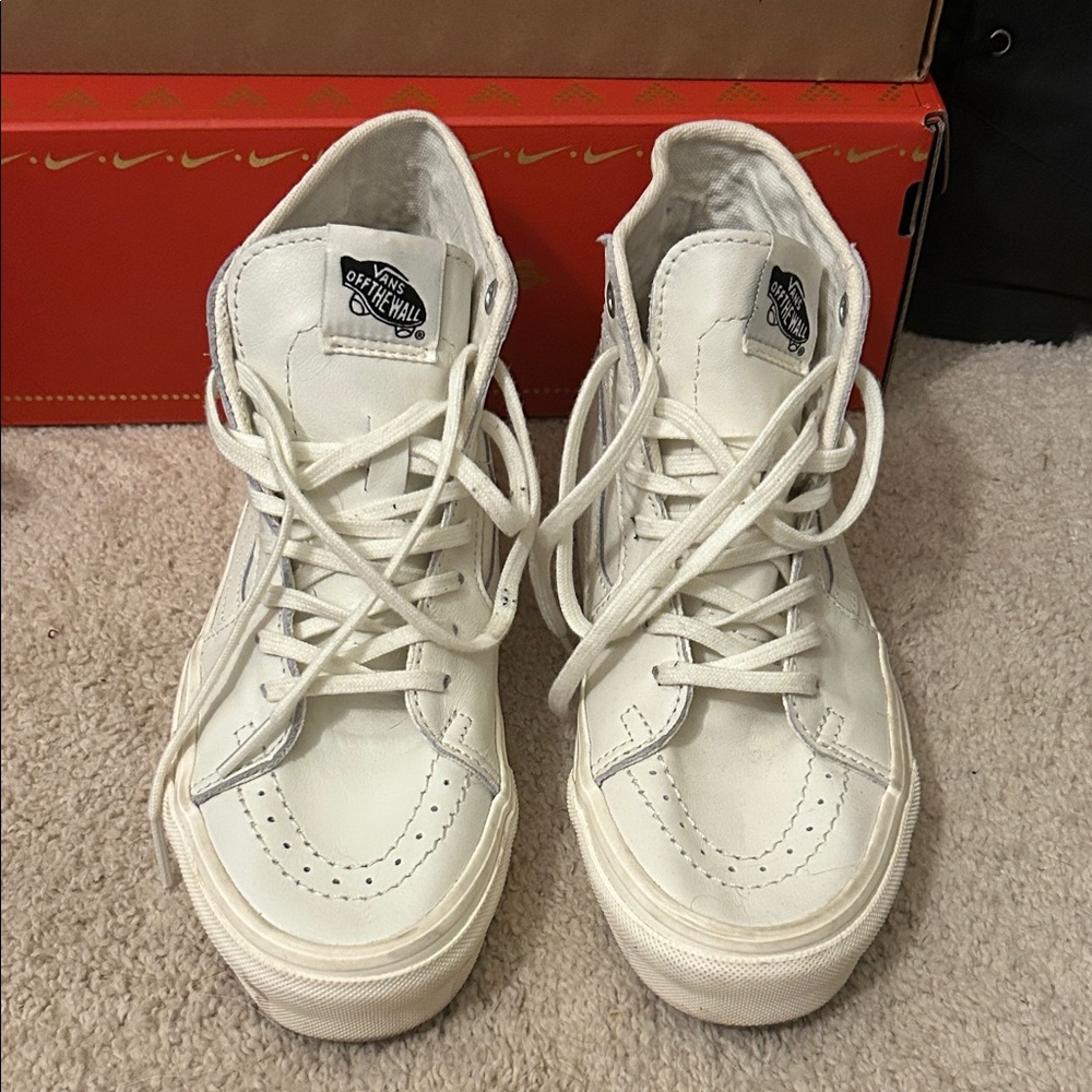 Vans White High-Top Sneakers